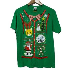 Dec 25th Unisex Christmas Tshirt 
Santa Tree Candy Cane Abominable Snowman